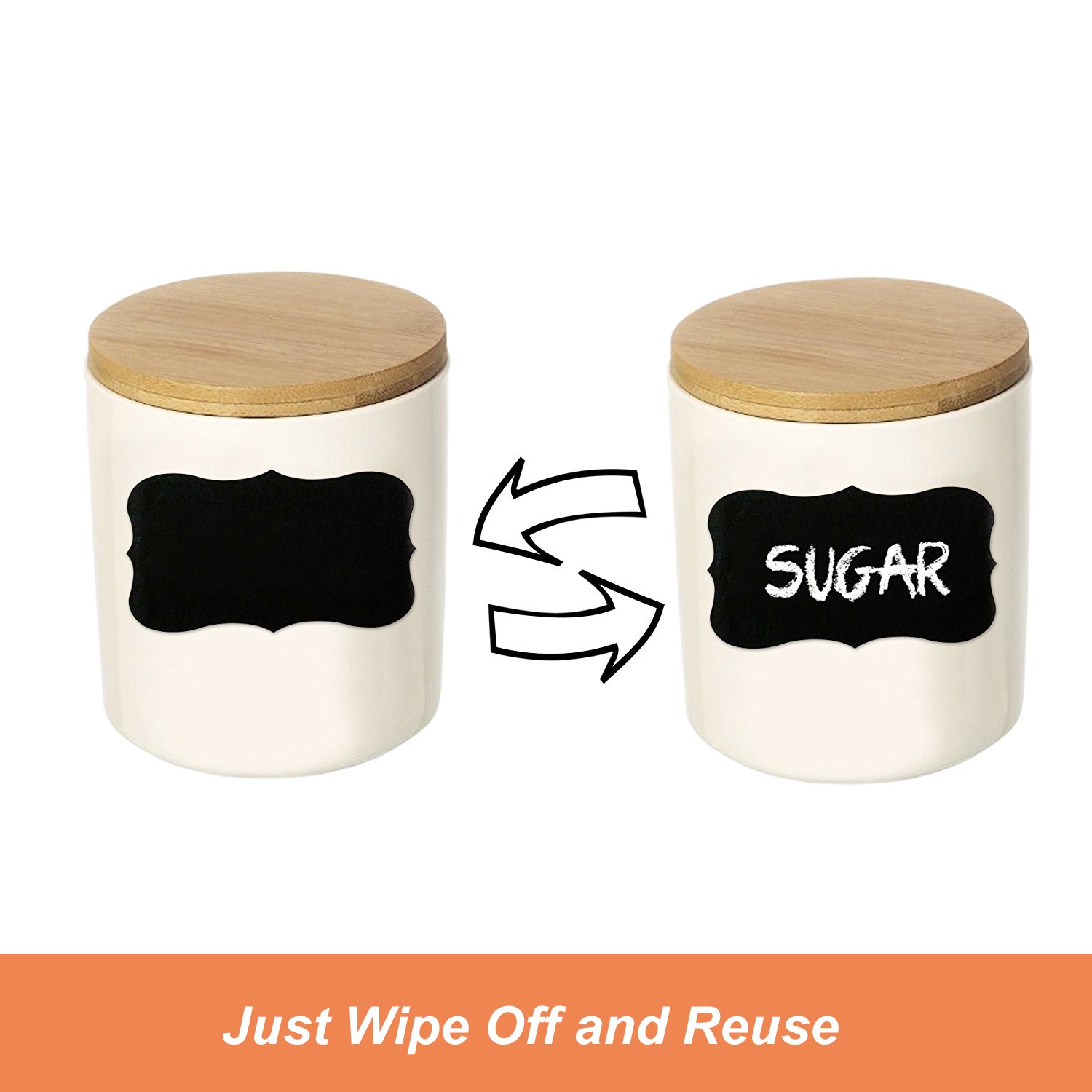 Chalkboard Labels Different Specifications Complete Bundle:156 Premium Reusable Chalkboard Stickers Decorative Label with Bonus 2 Erasable Chalk Markers for Labeling Jars,Pantry,Parties,Canister