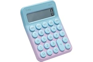 Exlliy Pocket Calculator, Kids 8 Digit Small Desktop, LCD Display, Cute & Aesthetic Mini Calculator (Gradient Purple, S 1 Pcs)