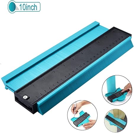Copieur De Contour Duplication De Forme Et Profil Irregulier Pour Gabarit De Decoupe 10 Inches Jauge De Contour Plastique Outil De Tracage Professionnel En Plastique Abs Pour Parquet Menuiserie Outils De Tracage