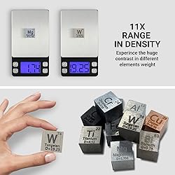 10 Piece Metal Element Cubes - Density Cube Set for