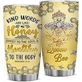 winorax Bee Tumbler Gifts For Women Girls Queen Bees Tumblers Jewelry Drawing Style Stainless Steel Tumblers Coffee Travel Mug 20oz Birthday Christmas Presents