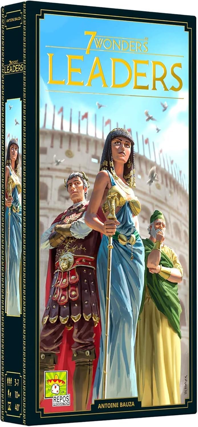 Repos Production | 7 Wonders 2nd Edition: Leaders Expansion | Family Board Game | Ages 10+ | 3-7 Players | 40 Minutes Playing Time