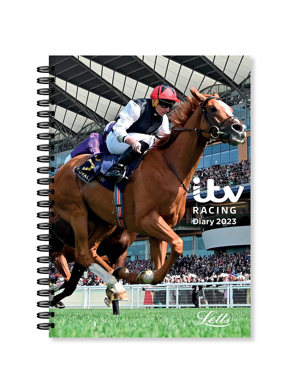 Letts of London ITV Racing A5 week to view diary 2023, 23-081038, Black