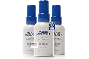Magic Molecule Skin Cleanser for All Types, Hypochlorous Acid Spray Helps Heal Acne Prone, Eczema, Itchy Rashes and 50 Other Skin Ailments, 2 oz Spray (Pack of 3)