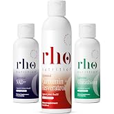 Rho Nutrition Cellular Health Essentials Bundle | High Absorption Formula, NAD+, Curcumin + Resveratrol &amp; Glutathione, Cellular Health, 3 Pack