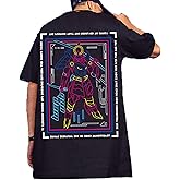 XYXIONGMAO Men's Japanese Mecha Robot Pattern Printed Streetwear Hip Hop Unisex Graphic Tees Shirts Casual T-Shirt
