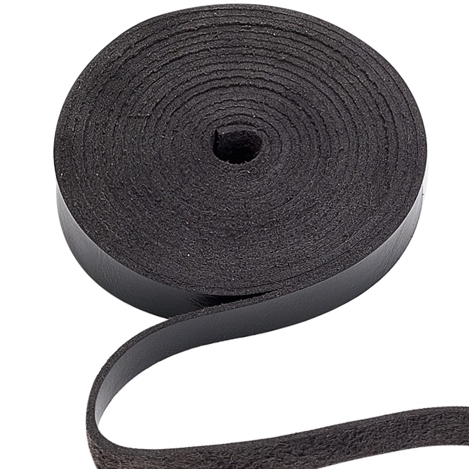 GORGECRAFT Black Leather Strap 0.5 Inch Wide 79 Inch Long Lychee Pattern Leather Belt Strips Wrap Single Sided Flat Cord for DIY Crafts Projects Clothing Jewelry Wrapping Making Bag Furniture Handles