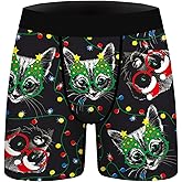 Aueyan Christmas Underwear for Men,Funny Holiday Boxers Ugly Xmas Costume Boxer Brief