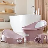 Shnuggle Bath Rinse Cup Pink Baby Shower Gift Gentle Tears Free Wet Hair Wash view 6