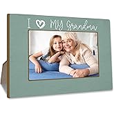 CBFEBCBST Grandma Picture Frame I love my Grandma Tabletop Photo Frame 4x6 Wooden Picture Frame with Stand, Grandmother Gifts from Grandson, Photo Tabletop Display & Home Décor - A10