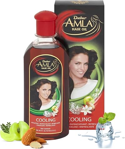 Dabur Amla Cooling Hair Oil 200ml For Long Strong Beautiful Hair Nourishing
