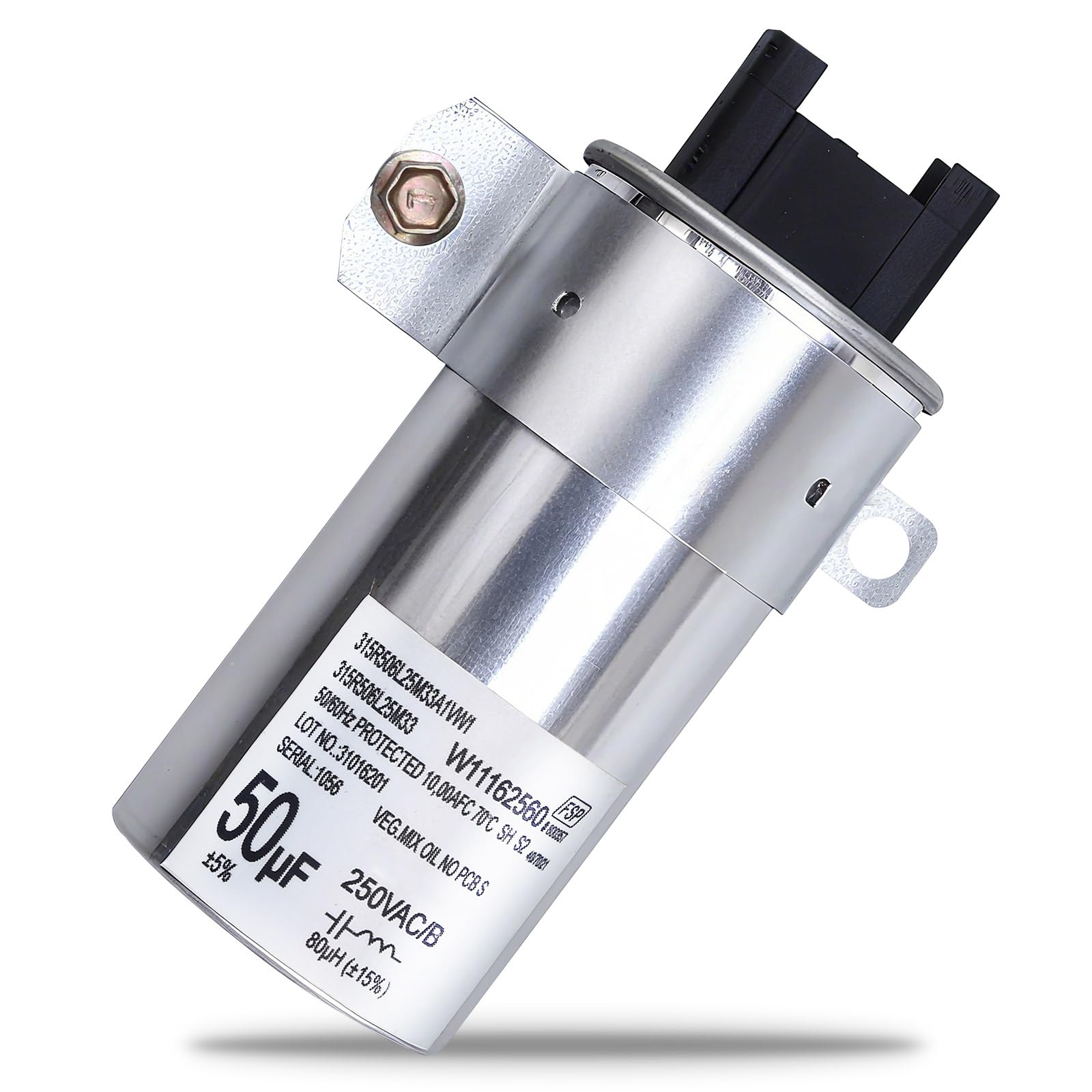 Photo 1 of W11395618 W11162560 W10625046 Washing Machine Run Capacitor Replacement for Whirlpool Washer Capacitor, Replace W10866250 W10390446 W10843769 WPW10625046 W11315694, Fit for Whirlpool Maytag Kenmore