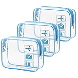 MODENGKONGJIAN TSA Approved Toiletry Bag, 3 Pcs