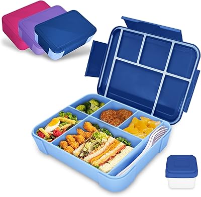 IJIAMY Brotdose Kinder mit Fächern, Bento Box Kinder, Auslaufsicher Lunchbox Kinder, Brotbox für Mädchen & Jungen, Snackbox, Perfekt für Schule, Kindergarten & Ausflüge