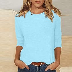 3/4 Sleeve Blouses for Women Casual Womens Summer