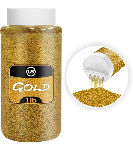 LEOBRO Holographic Gold Glitter - 100g / 3.5oz Fine Craft Glitter For Resin, Nails, DIY Decor - View #2