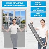 NeatiEase Adjustable Magnetic Window Screen 90x140 cm White Frame Black Mesh view 4