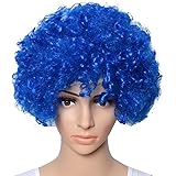QBSM Unisex Colorful Costumes Fine Afro Wig Party Disco Humor Clown Wigs Women