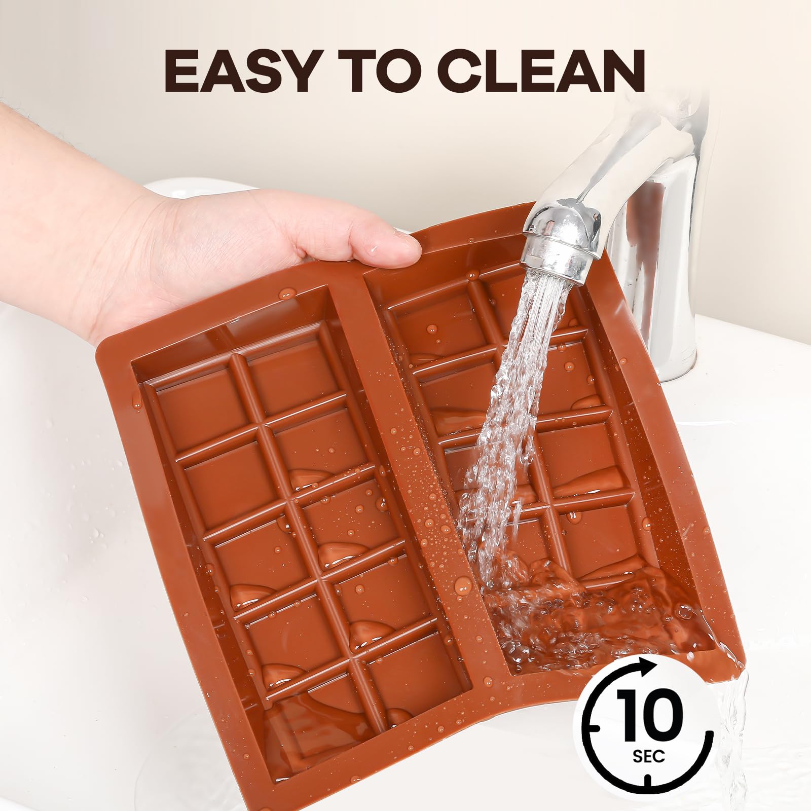 Dubai Chocolate Molds 1 Inch Deep, Silicone Chocolate Bar Mold – Non-Stick, Flexible, Large and Thick Homemade Chocolates, Candies, and Desserts - Set of 1