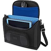 USA Gear Tablet Bag Compatible with 11.5 Inch Tablets, Samsung Galaxy Tab S6 Lite, Galaxy A9, Wireless Keyboards, Pens, and More Tablet Accessories - Shoulder Strap, Water Resistant Exterior (Blue)