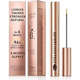 Biysber Advanced Eyelash Growth Serum with 4-Peptide Complex &amp; 9 Botanicals, Lash Serum for Eyelash Growth to Boost Fuller, Thicker Lashes, Vegan Formula for Sensitive Eyes, 6 mL
