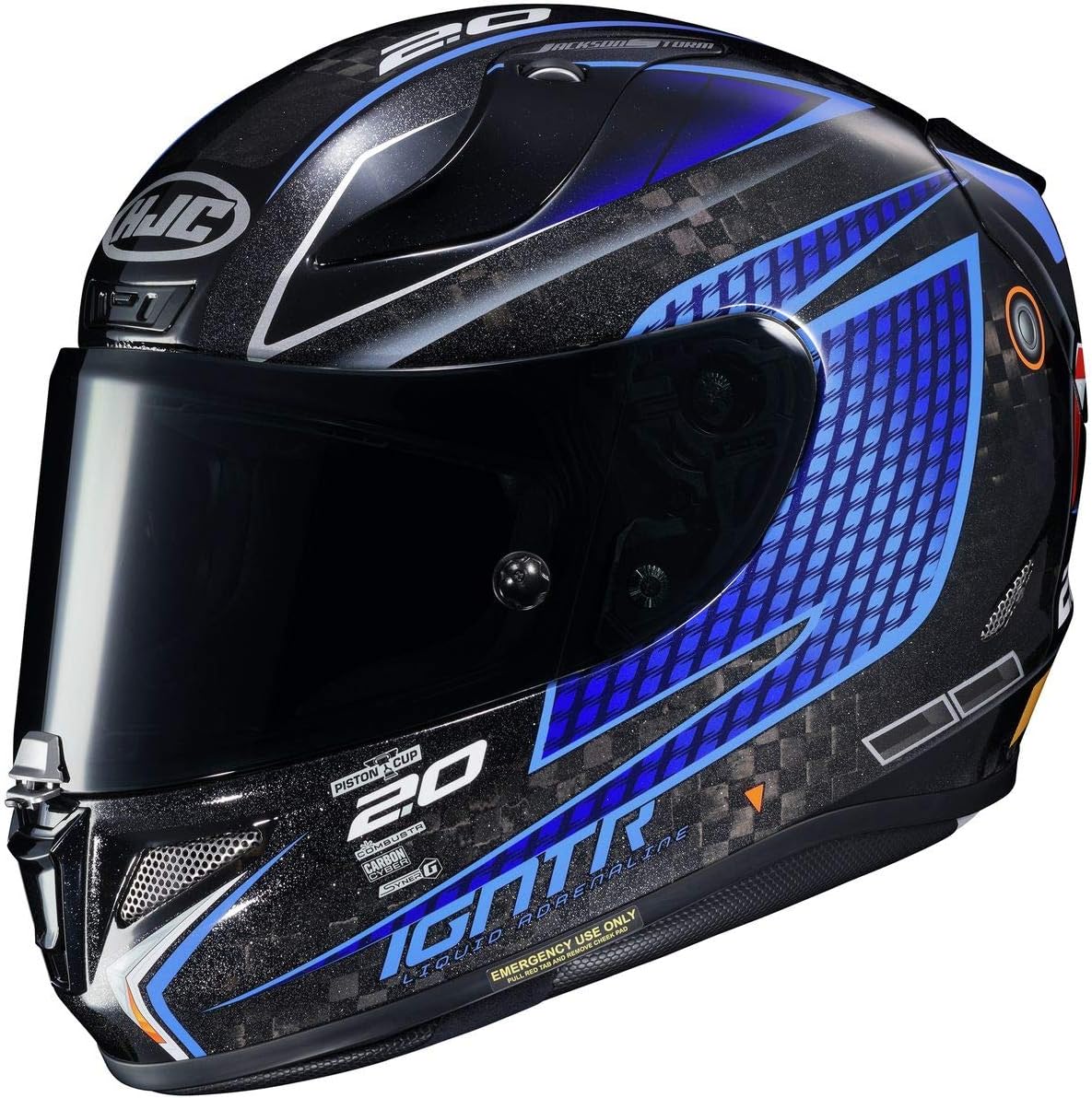 HJC RPHA 11 Jackson Storm Mens Full-Face Street Motorcycle Helmet - MC-2 / Large
