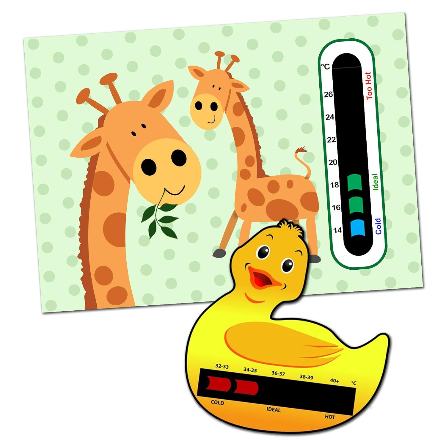Baby and Child Home and Travel Thermometer Set to Monitor Temperature Duck Baby Bath