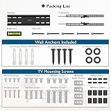 BONTEC Ultra Slim TV Wall Mount Tilting 23-60 Inch, 30mm from Wall, 400x400mm view 6
