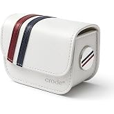 CRODE Golf Ball Bag and Tee Holder with Ball Marker, 3 in 1 Golf Ball Storage Carry Pouch, Premium Leather (2-Ball)