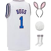 Oknown Youth Basketball Jersey Bugs #1 Moive Sport Jerseys Bunny Shirts for Kids