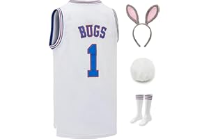 Oknown Youth Basketball Jersey Bugs #1 Moive Sport Jerseys Bunny Shirts for Kids