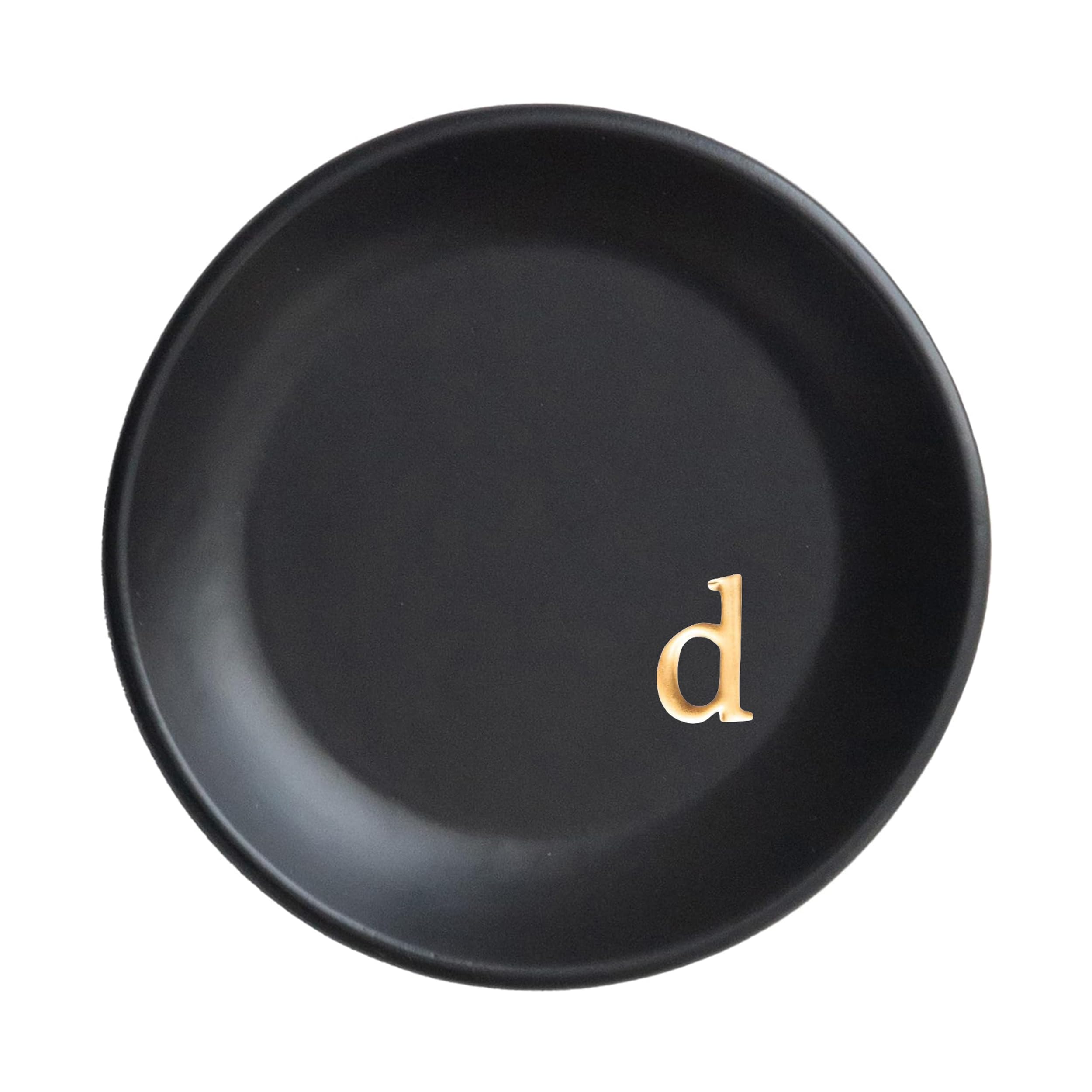 Photo 1 of ***READ CLERK NOTES*** COLLECTIVE HOME - Ceramic Jewelry Tray, Decorative Trinket Dish for Rings Earrings Necklaces Bracelet Watch Keys, Birthday Mother's Day Christmas Gift for Women, 4.75", Black Surface (d)