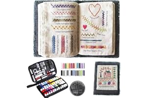 NYRVEXA 2026 New Embroidery Stitch Book Kit,Portable All Scenario Embroidery Stitch Book,Comes with a Complete Toolkit and Instructional Tutorial, Perfect for Beginners and Craft Lovers (1 PCS)