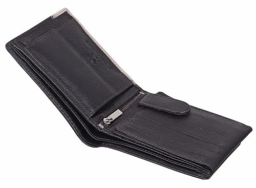 NAPA HIDE Black Leather Men's Wallet — Genuine Leather, Hand Stitched, Travel Size, 6-Month Warranty - View #9