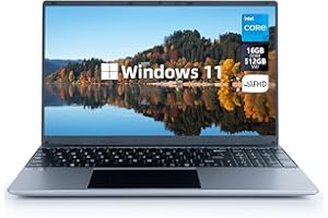 ANMESC Laptop, 15.6" 1080P Full HD Display High Performance Quad-Core Intel Celeron N5095 Processors 16GB DDR4 512GB SSD Windows 11 Laptop Computers, 2.4G/5G WiFi, Bluetooth 4.2, Long Battery Life