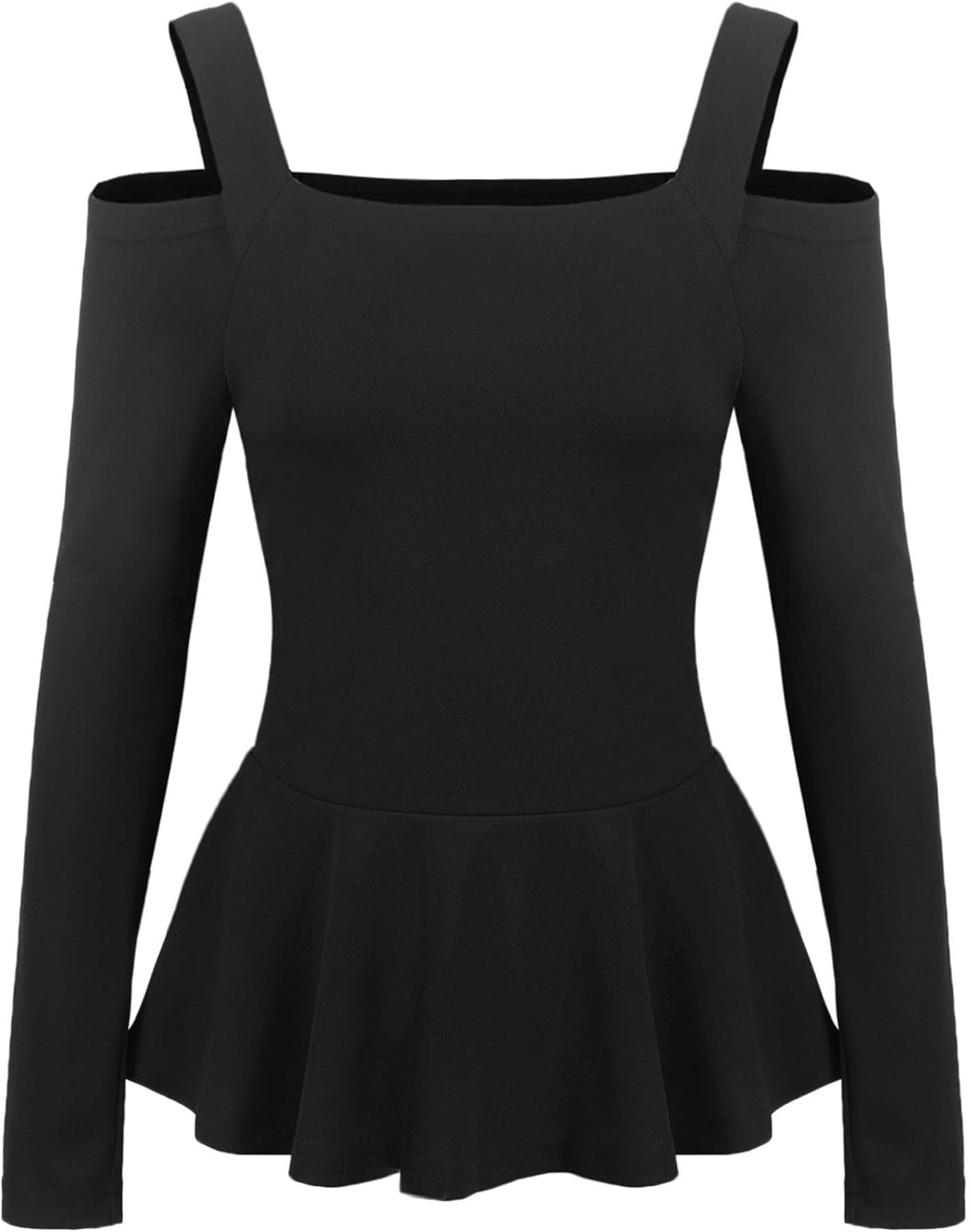 cold shoulder peplum top