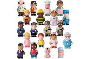 Beverly Hills Doll Collection Sweet Li'l Folks Set of 20 Community and Family dollhouse Figures Soft Vinyl Play Figures People for All Ages