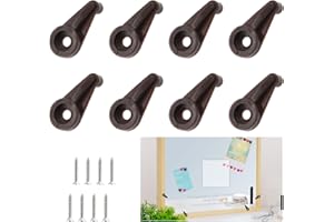 Qjaiune 20 Pack Glass Window Clips Brown Retainer Clips, Glass Door Holder Cabinet Panel Bracket Screen Fixing Clips, Glass Door Retainer Kit Mirror Hanging Hardware for Vanity Mirror Window Screen