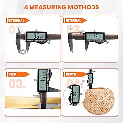 HARDELL Digital Caliper, Rechargeable Calipers with