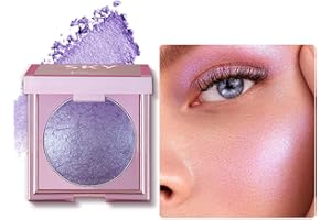 MAEPEOR Face Highlighter Palette 8 Colors Smooth Shimmer Highlighter Palette Longlasting Shiny Face Illuminator Highlighter Makeup (08 Purple)