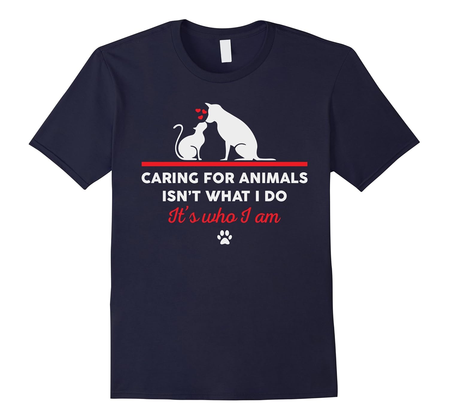 Funny Caring For Animals Cat Dog Lovers Gifts T-Shirts-ANZ