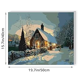 Pretty Jolly DIY Winter Snow House Scene Paint by