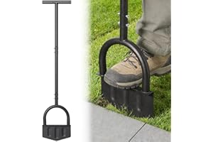 Edger Lawn Tool, 42" Long Manual Lawn Edger with Ergonomic T-Grip,Half Moon Grass Edgers for Garden Yard Flowerbed Border Wal