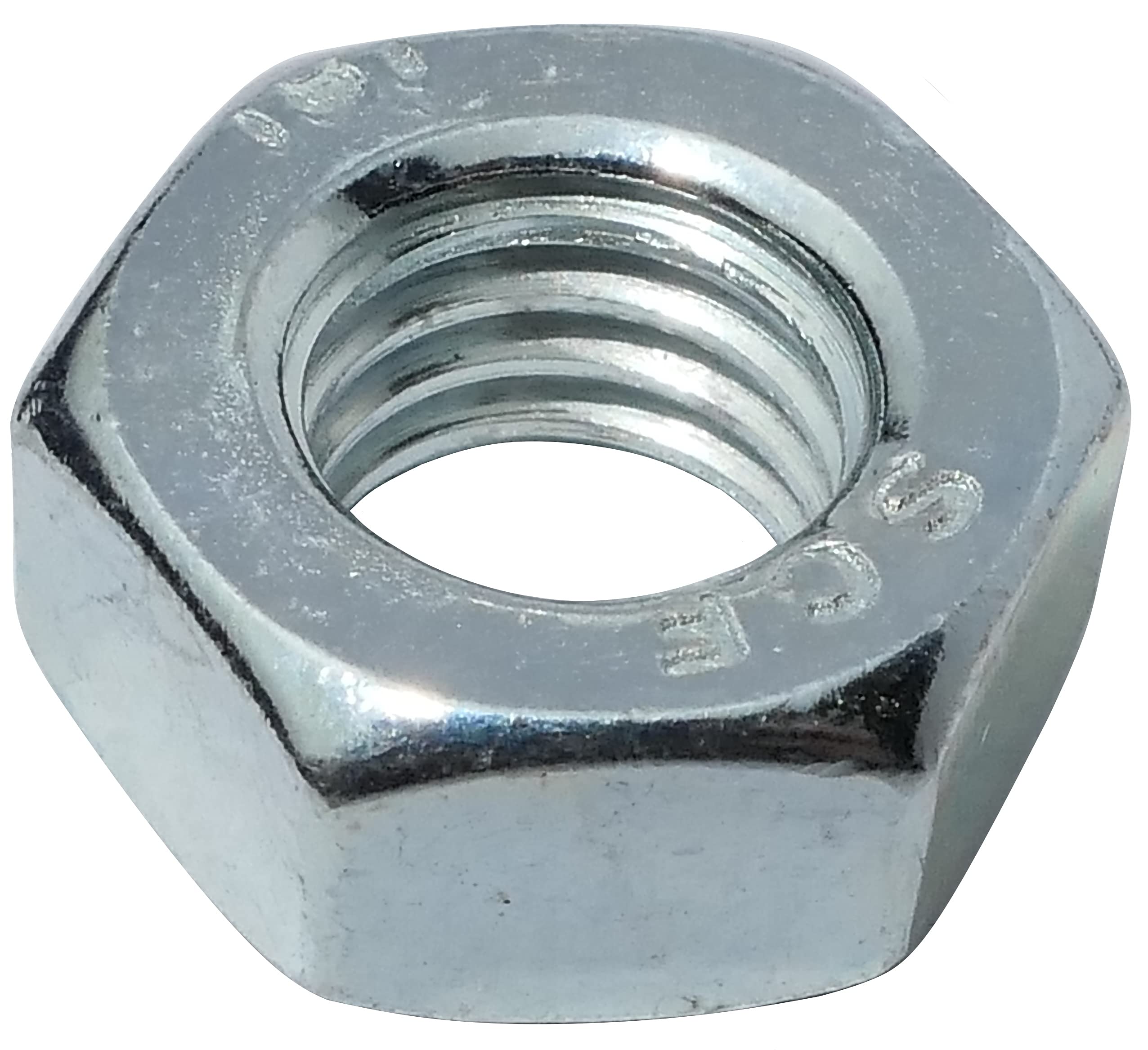 Aerzetix C19136 Hexagon Nuts M8 13 mm H 6.5 mm DIN934 Galvanised Steel Pack of 20