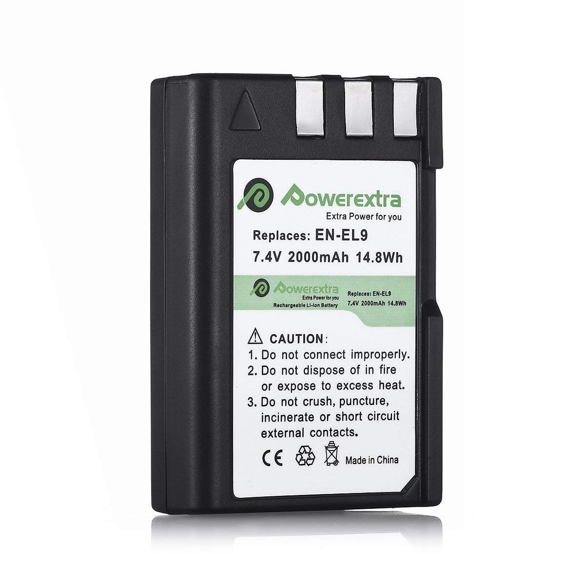 Powerextra 2 Pack Nikon EN-EL9 Rechargeable Li-ion Battery for Nikon D40 D40x D60 D3000 D5000 Digital Cameras as Nikon ENEL9 EN-EL9A