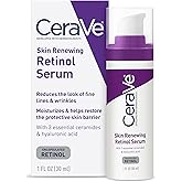 CeraVe Anti Aging Retinol Serum For Face, Encapsulated Retinol With Hyaluronic Acid, Niacinamide & Ceramides, Smooths Wrinkles & Fine Lines, Gentle Skin Brightening Serum, Fragrance Free, 1 Oz