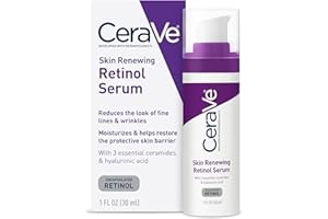 CeraVe Anti Aging Retinol Serum For Face, Encapsulated Retinol With Hyaluronic Acid, Niacinamide & Ceramides, Smooths Wrinkles & Fine Lines, Gentle Skin Brightening Serum, Fragrance Free, 1 Oz