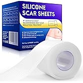 Silicone Scar Sheets (1.6” x 120”), Clear Gel Silicone Scar Tape, Invisible Medical Grade Scar Silicone Strips, Transparent Advanced Removal Scar Patches for C-Section, Keloids, Burn, Acne