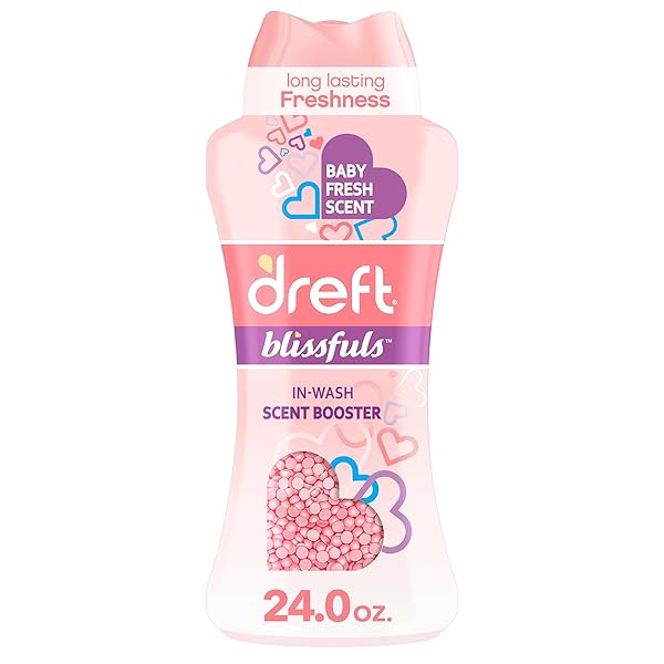 DREFT BLISSFULS IN-WASH LAUNDRY SCENT BOOSTER BEADS, BABY FRESH SCENT, 24 OZ, BABY LAUNDRY, LAUNDRY SCENT BOOSTERS, SCENT BOOSTER BEADS