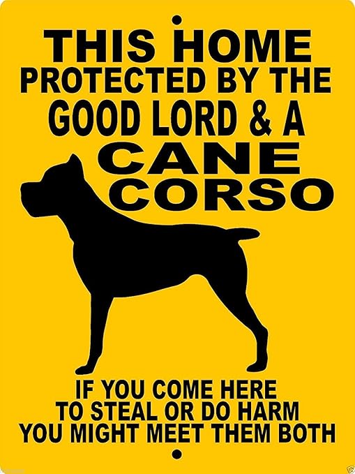 Amazoncom Cane Corso Dog Guard Dog Security Dogs Metal Tin